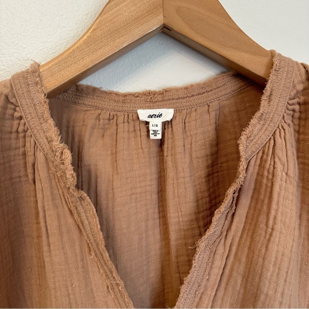 Aerie Tan Sleeveless Crop Top - Picture 3 of 4